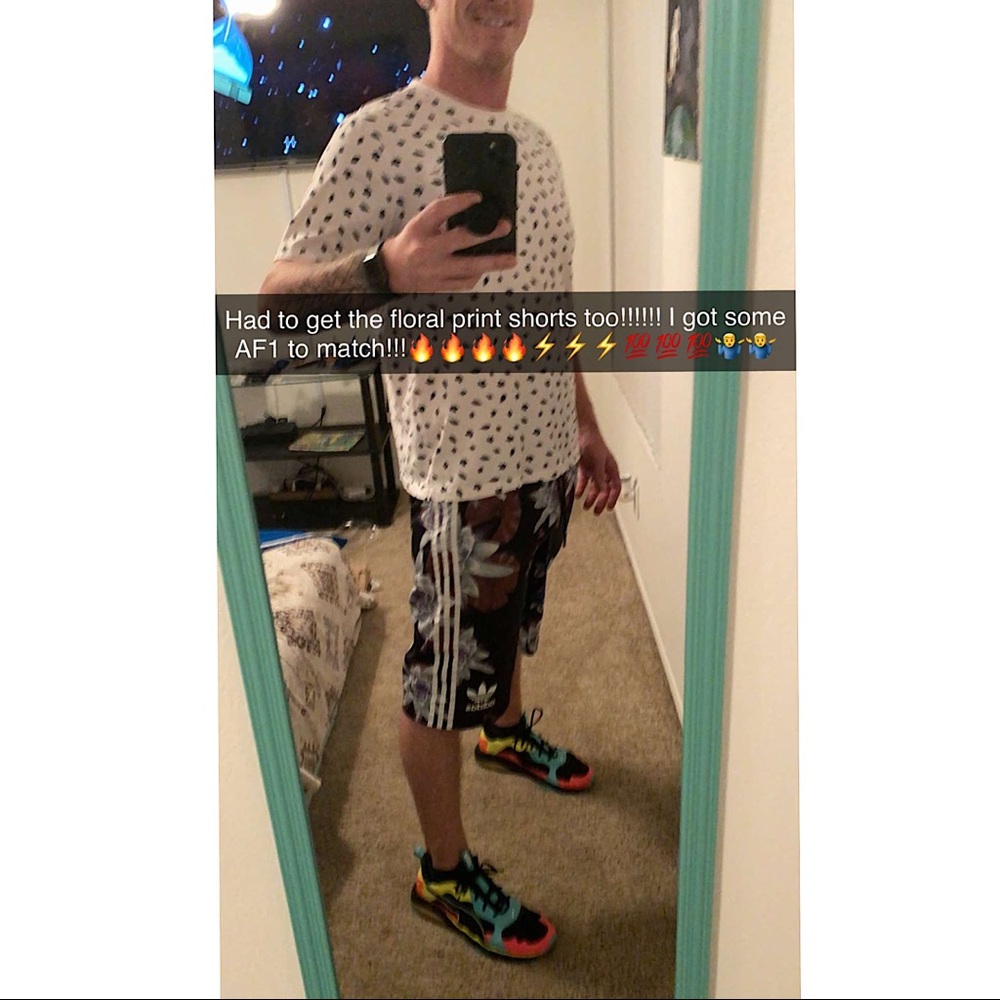 Adidas floral shorts